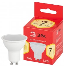 Лампа светодиодная LED MR16-7W-827-GU10 R (диод, софит, 7Вт, тепл, GU10)  Б0050198  ЭРА