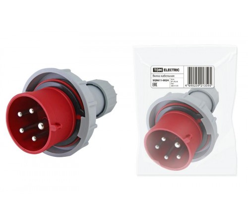 Вилка кабельная IP67 32А 3Р+РЕ+N 380В  SQ0611-0024  TDM