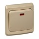 Этюд Кремовый С/У Выключатель 1-клавишный с подсветкой  BC10-005K  SE