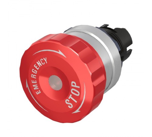 Кнопка аварийная грибовидная поворотная д.40, алюминий  M22E-MLLRA  DKC