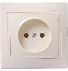 КВАРТА Кремовый Розетка 1-местная без заземления 10А РС10-2-ККм  ERK13-K33-10-DM  GENERICA