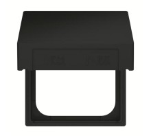 Промежуточное кольцо с откидной крышкой для накладок 55x55 мм, IP44, Future/Axcent/Carat/Династия, черный бархат  2CKA001719A0223  ABB