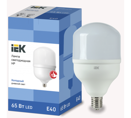 Лампа светодиодная промышленная HP 65Вт 230В 6500К E40  LLE-HP-65-230-65-E40  IEK