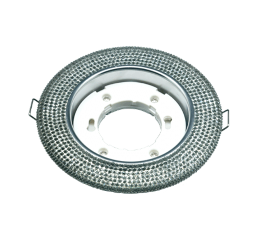 Светильник встраиваемый GX53R-crystal R02L под лампу GX53 с подсветкой 230B Тонированный/ Хром  4690612016214  IN HOME