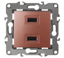 Устройство зарядное USB 12-4110-14  , 5В-2100мА,  медь  Б0027499  ЭРА