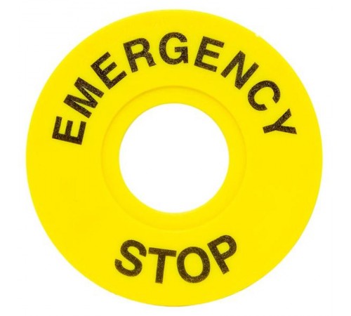 Табличка для кнопок 22 мм "EMERGENCY STOP"  scep-es  EKF