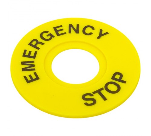 Табличка для кнопок 22 мм "EMERGENCY STOP"  scep-es  EKF