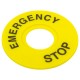 Табличка для кнопок 22 мм "EMERGENCY STOP"  scep-es  EKF