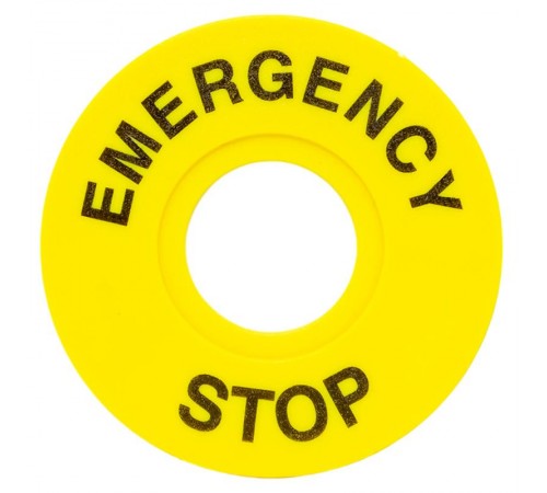 Табличка для кнопок 22 мм "EMERGENCY STOP"  scep-es  EKF