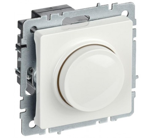 BRITE Светорегулятор поворотно-нажимной 600Вт СС10-1-0-БрБ белый   BR-D20-0600-K01  IEK