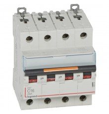 Выключатель автоматический четырехполюсный DX3 16А C 25кА  409794  Legrand