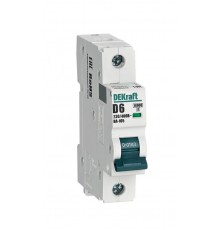 Выключатель автоматический  однополюсный ВА-105 6А D 10кА  13199DEK  DEKraft