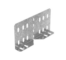 Соединитель универсальный модернизированный изменяемый для лотка высотой 100 мм, толщ. 1,0 мм, Сендзимир цинк, 032715  СЛУМИ-100-1,0-СЦ   Ostec