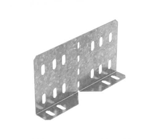 Соединитель универсальный модернизированный изменяемый для лотка высотой 100 мм, толщ. 1,0 мм, Сендзимир цинк, 032715  СЛУМИ-100-1,0-СЦ   Ostec