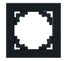 Рамка 1-местная, серия Катрин, GFR00-7001-05, черный  39518  STEKKER