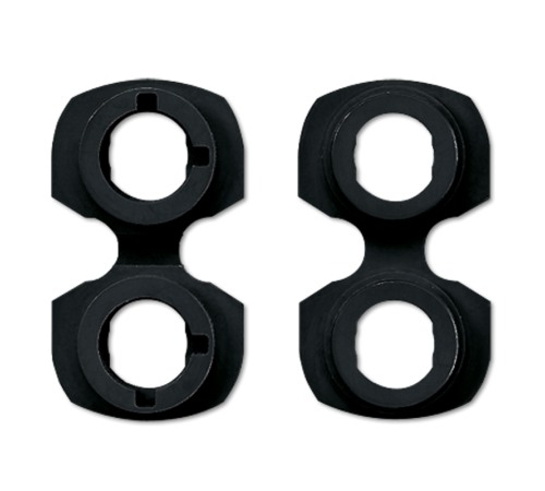 Монтажная вставка для установки разъёмов для акустики (арт.: LPK63RT, LPK63SW) или RCA аудиоразъемов (арт.: CIB 63) в крышке для 2-х разъемов (арт.: *