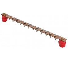 Шина заземл. гл. 483х25х3мм на 12 подкл. медь  ZGB10-50-012-483  IEK