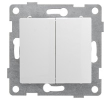 Bravo Выключатель 2кл., СУ, 10А, 250В, белый  С10В2-001  GUSI Electric