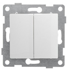 Bravo Выключатель 2кл., СУ, 10А, 250В, белый  С10В2-001  GUSI Electric