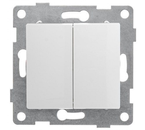 Bravo Выключатель 2кл., СУ, 10А, 250В, белый  С10В2-001  GUSI Electric