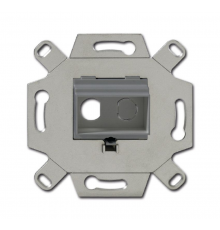 Адаптор/суппорт для RCA-разъёмов (колокольчик/тюльпан), цвет серый  0230-0-0446  2CKA000230A0446  ABB