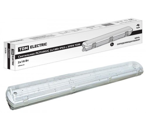Светильник ЛСП3902С 2х18Вт IP65 с ЭПРА  SQ0304-0028  TDM