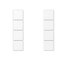 Набор накладок 4 группы для модулей F50; термопласт; белый матовый  A504TSAWWM  Jung
