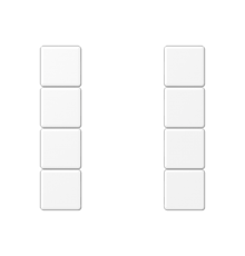 Набор накладок 4 группы для модулей F50; термопласт; белый матовый  A504TSAWWM  Jung