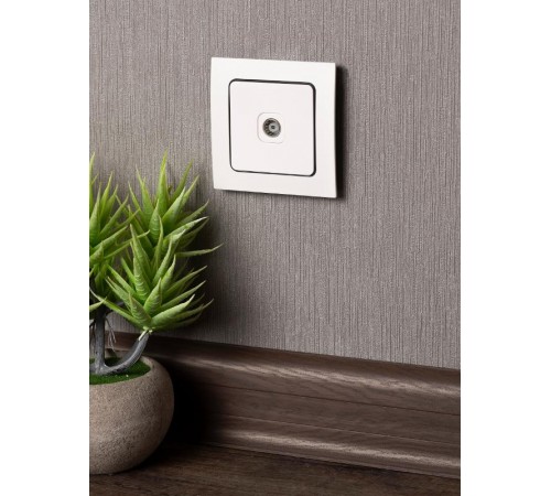 Стокгольм Механизм Розетки TV 1-местной 75Ом 5-862МГц белый PROxima  EYA00-027-10  EKF