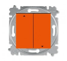 ABB Levit Оранжевый / дымчатый чёрный Выключатель жалюзи 2-кл. без фиксации клавиш  3559H-A88445 66W  2CHH598845A6066  ABB