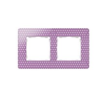 Simon 82 Рамка декоративная, 2 поста, Original, S82 Detail, розовый в белый горошек-белый  8200620-213  Simon
