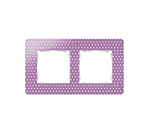 Simon 82 Рамка декоративная, 2 поста, Original, S82 Detail, розовый в белый горошек-белый  8200620-213  Simon
