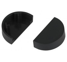 Заглушка  EC-KK-20-12-GR для полукруглого кабель-канала графит 20х12мм 2шт/комплект  Б0064903  ЭРА
