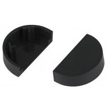 Заглушка  EC-KK-20-12-GR для полукруглого кабель-канала графит 20х12мм 2шт/комплект  Б0064903  ЭРА