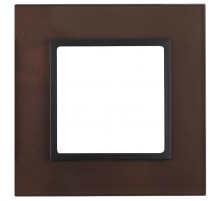 14-5101-13 Рамка на 1 пост, стекло, Эра Elegance, бронза+антр  Б0034475  ЭРА