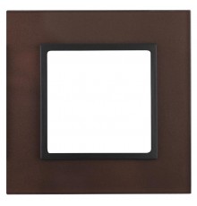 14-5101-13 Рамка на 1 пост, стекло, Эра Elegance, бронза+антр  Б0034475  ЭРА