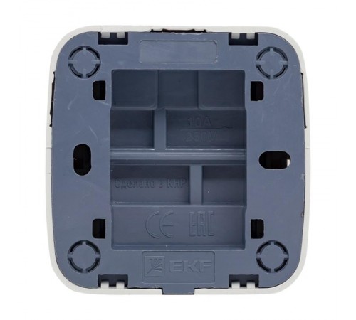 Минск Выключатель 2-клавишный ОП 10А белый  EKF Basic  EGV10-023-10  EKF