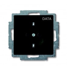 ABB Basic 55 Шато (чёрный) Розетка с/з с маркировкой DATA  2011-0-6143   2CKA002011A6143  ABB