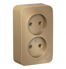 Blanca Титан О/У Розетка 2-ая без заземления без шторок, 16А, 250В  BLNRA000204  SE