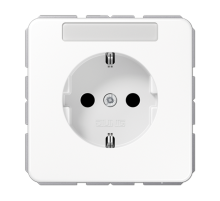 Штепсельная розетка SCHUKO 16A 250V~ ударопрочная, с полем для надписи; белая  CD1520BFNAWW  Jung