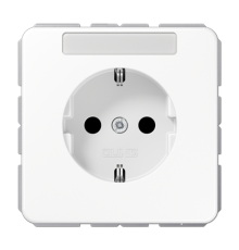Штепсельная розетка SCHUKO 16A 250V~ ударопрочная, с полем для надписи; белая  CD1520BFNAWW  Jung
