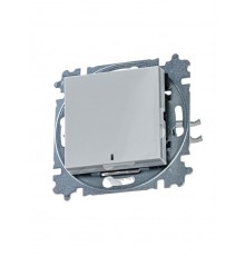 ABB Levit Серый / белый Выключатель 1-кл. с подсветкой  3559H-A01446 16W  2CHH590146A6016  ABB
