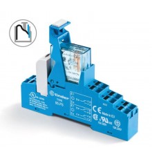 Интерфейсный модуль, электромеханическое реле; 2CO 10A; контакты AgNi; питание 12В DC (чувствит.); категория защиты IP20  48P870120050SMA  Finder