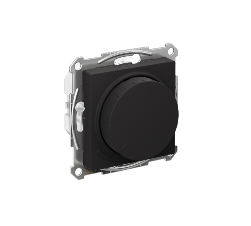 AtlasDesign Карбон Светорегулятор (диммер) поворотно-нажимной LED RC 400Вт механизм  ATN001023  SE