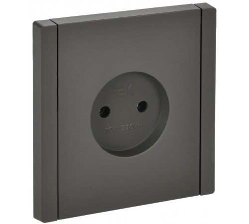 FORTE&PIANO Розетка без заземления, без шторок в/к 10А FP318 серый  FP-R10-10-K03  IEK