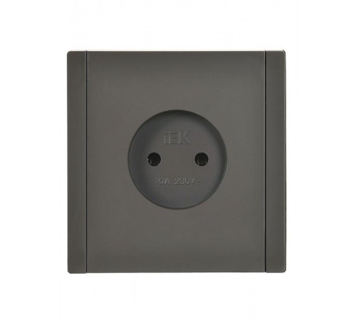 FORTE&PIANO Розетка без заземления, без шторок в/к 10А FP318 серый  FP-R10-10-K03  IEK