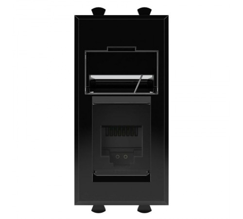 Телефонная розетка "Черный квадрат" Avanti RJ-12, 1 мод  4402311  DKC