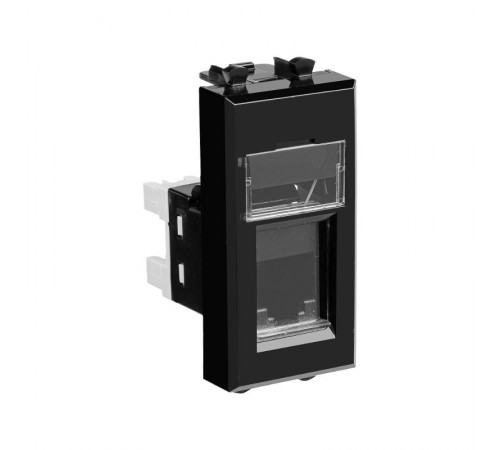 Телефонная розетка "Черный квадрат" Avanti RJ-12, 1 мод  4402311  DKC