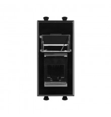 Телефонная розетка "Черный квадрат" Avanti RJ-12, 1 мод  4402311  DKC