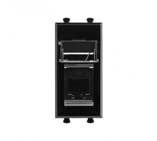 Телефонная розетка "Черный квадрат" Avanti RJ-12, 1 мод  4402311  DKC